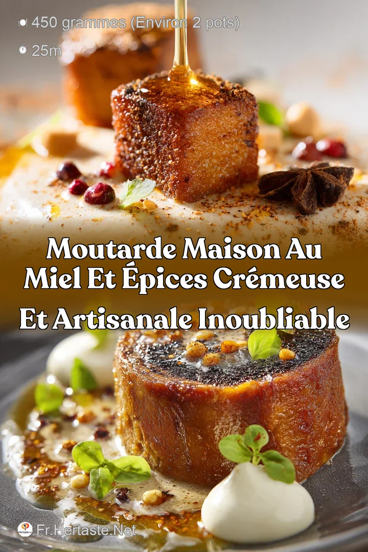 Moutarde maison au miel et &eacute;pices cr&eacute;meuse et artisanale inoubliable