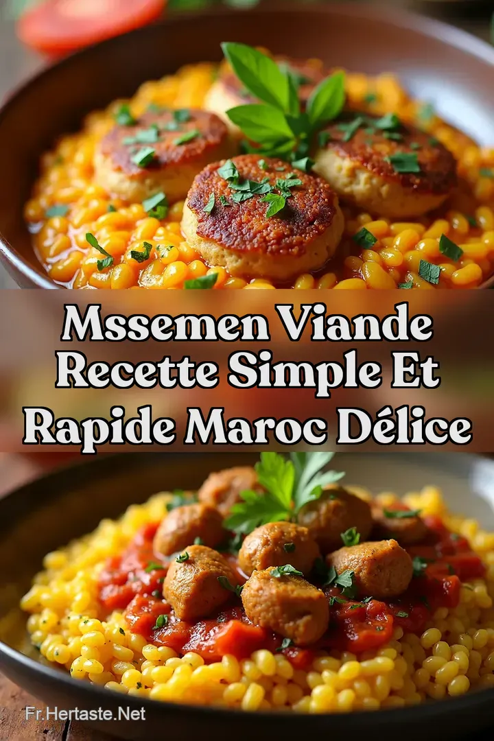 Mssemen Viande Recette Simple et Rapide Maroc D&eacute;lice