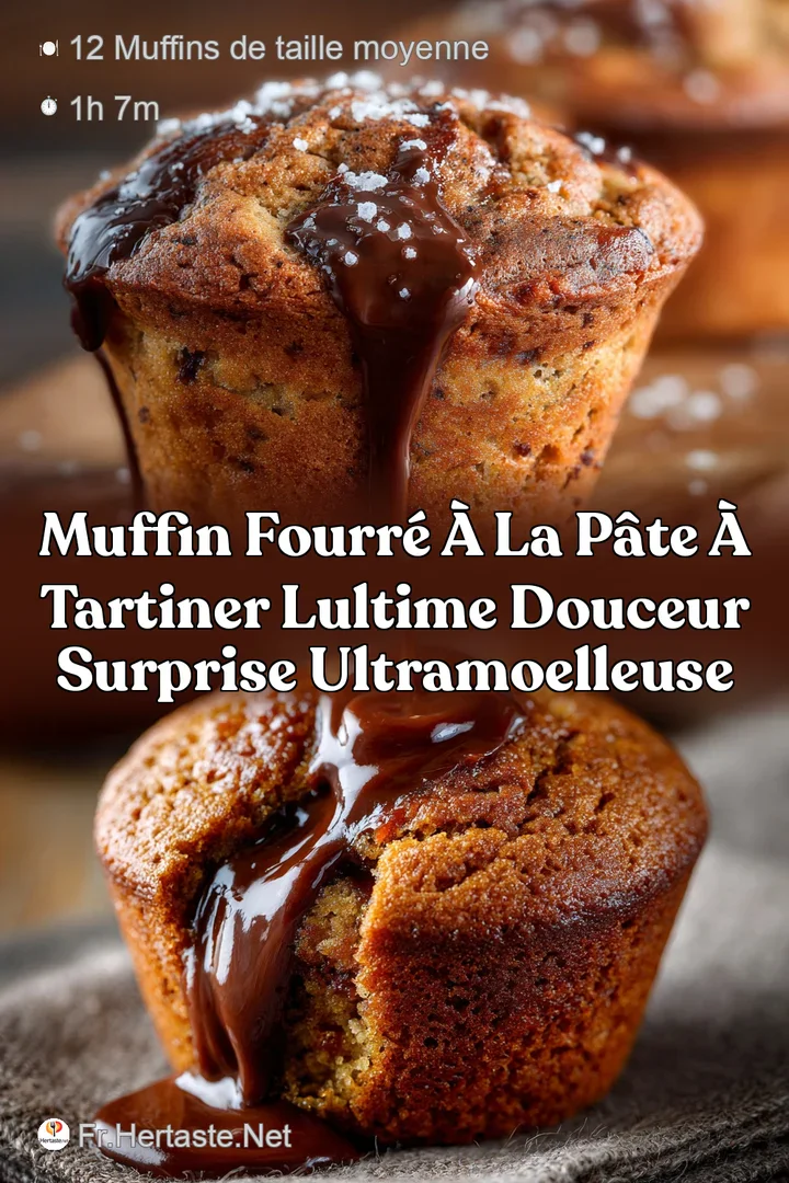 Muffin fourr&eacute; &agrave; la p&acirc;te &agrave; tartiner lultime douceur surprise ultramoelleuse