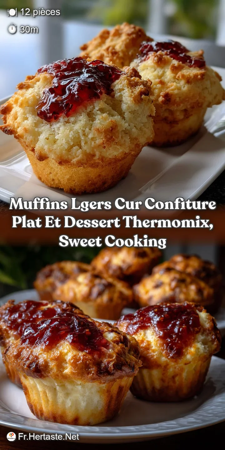 Muffins Lgers Cur Confiture Plat et Dessert Thermomix Sweet Cooking