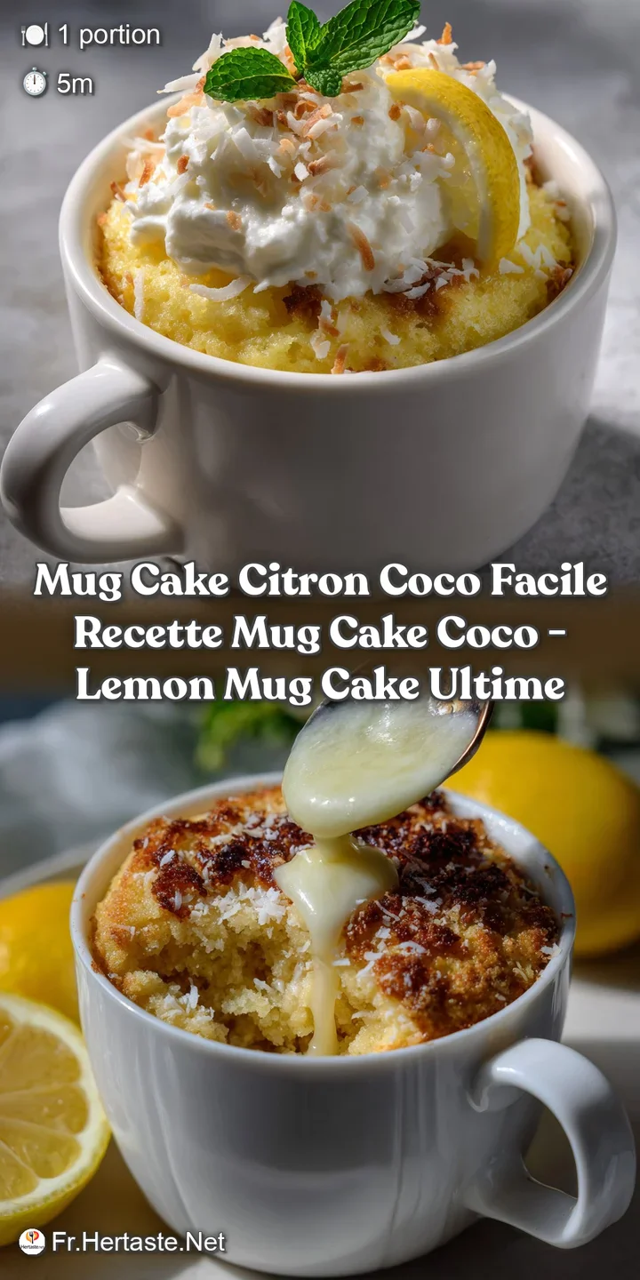 Mug cake citron coco facile Recette mug cake coco - Lemon Mug Cake Ultime