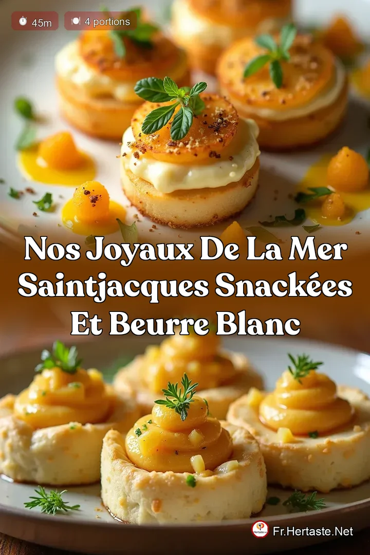 Nos Joyaux de la Mer SaintJacques Snack&eacute;es et Beurre Blanc