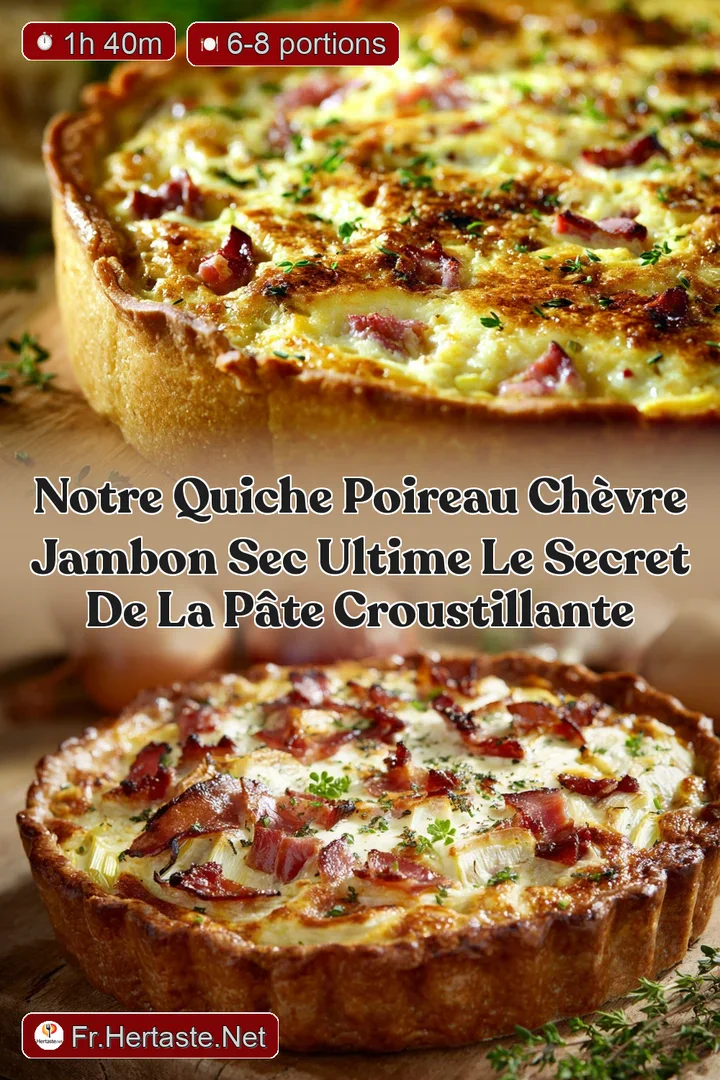 Notre Quiche Poireau Ch&egrave;vre Jambon Sec Ultime Le Secret de la P&acirc;te Croustillante