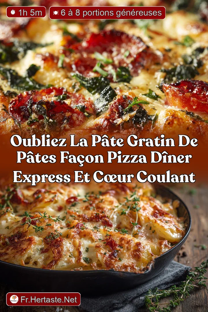 Oubliez la p&acirc;te Gratin de P&acirc;tes Fa&ccedil;on Pizza D&icirc;ner Express et C&oelig;ur Coulant