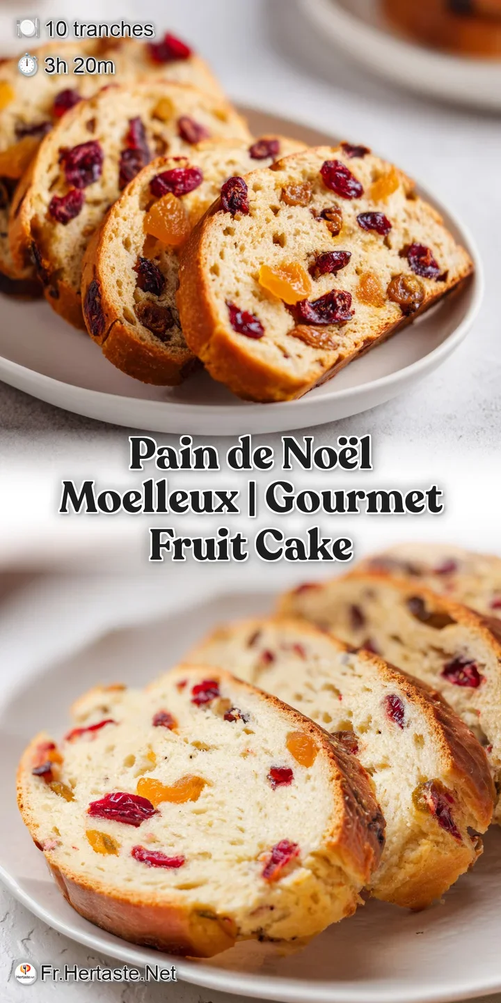 Zoom sur la mie moelleuse et humide, ponctu&eacute;e de fruits secs brillants et d'une cro&ucirc;te dor&eacute;e et croustillante.