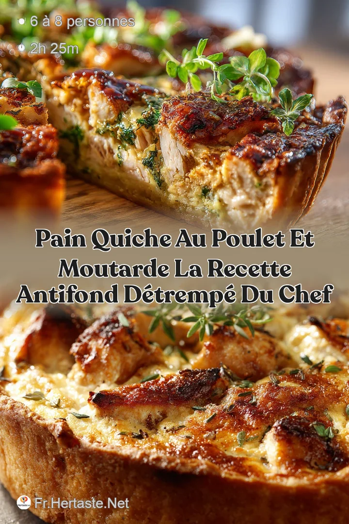 Pain quiche au poulet et moutarde la recette antifond d&eacute;tremp&eacute; du chef