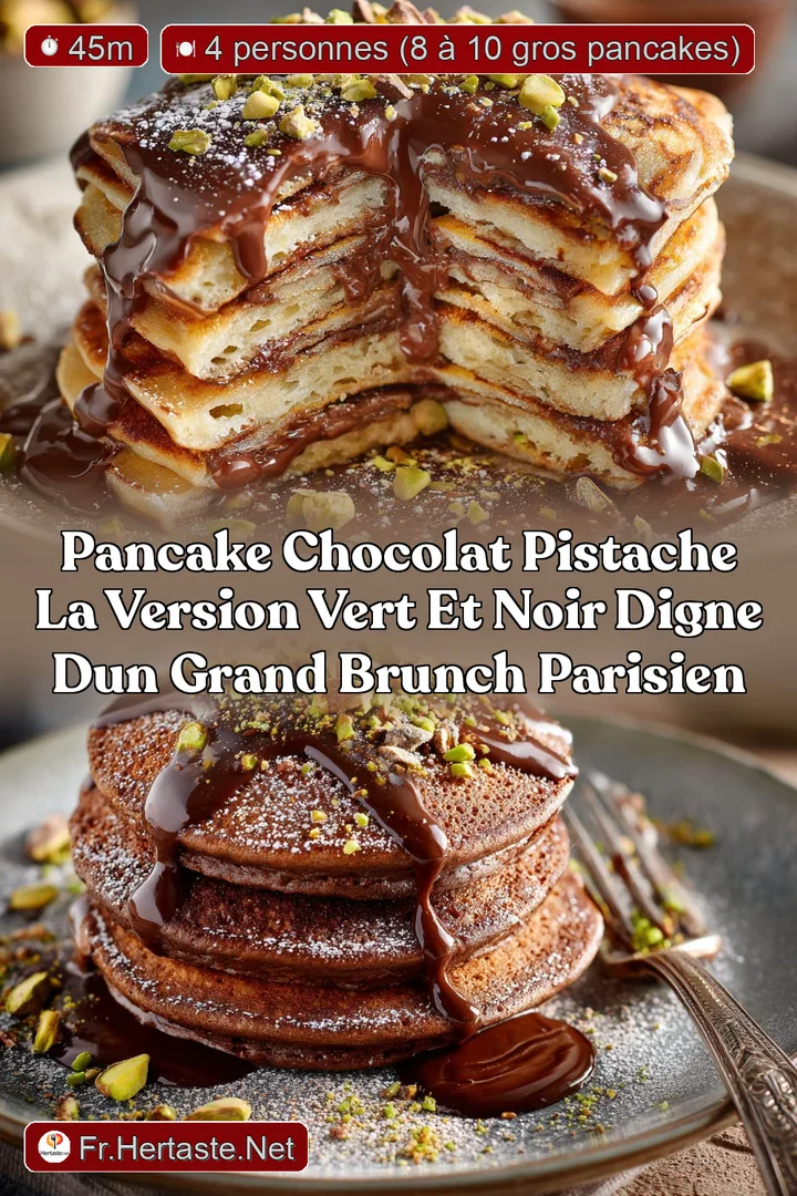 Pancake chocolat pistache La version Vert et Noir digne dun grand brunch parisien