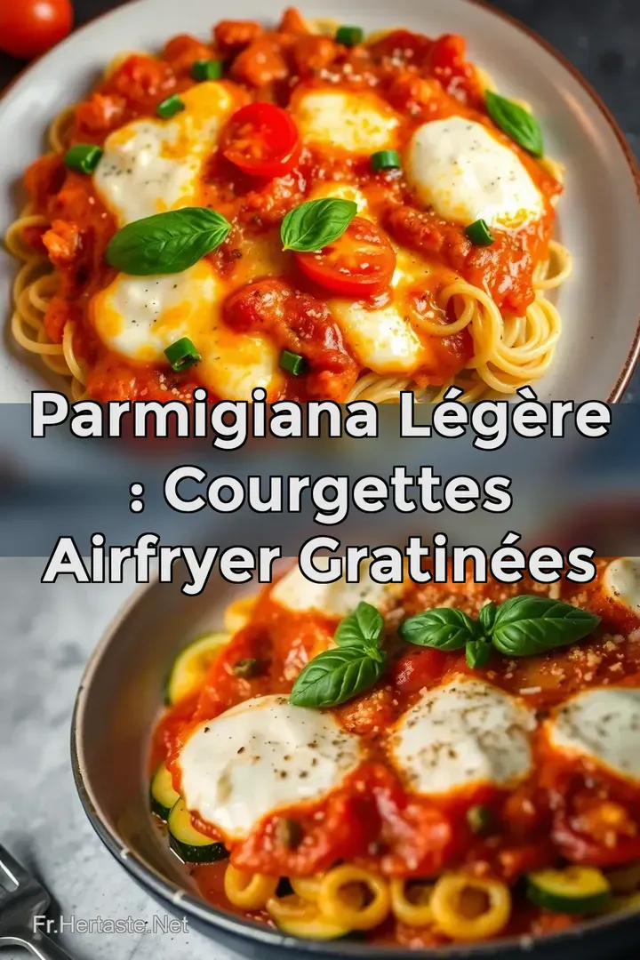 Parmigiana L&eacute;g&egrave;re : Courgettes Airfryer Gratin&eacute;es