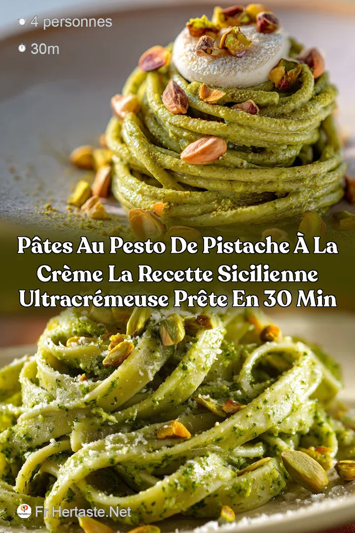 P&acirc;tes au pesto de pistache &agrave; la cr&egrave;me La recette sicilienne ultracr&eacute;meuse pr&ecirc;te en 30 min