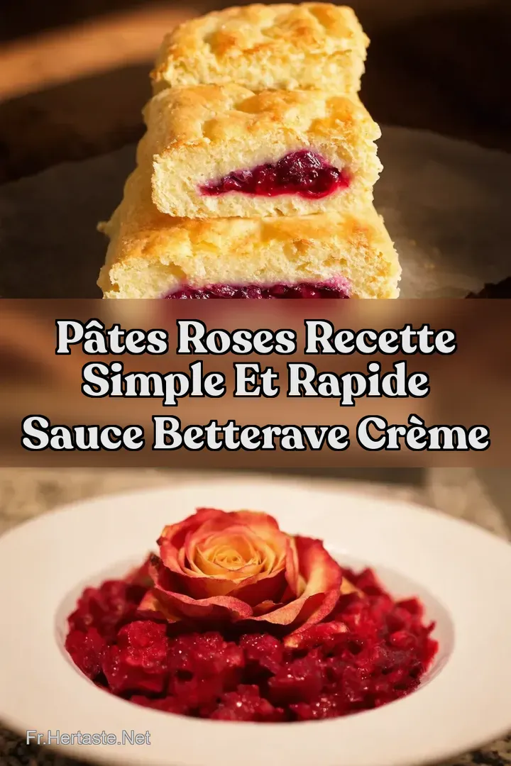 P&acirc;tes Roses Recette Simple et Rapide Sauce Betterave Cr&egrave;me