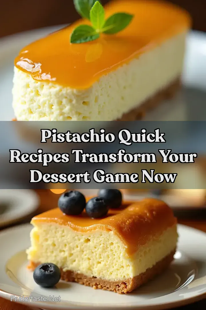 Pistachio Quick Recipes Transform Your Dessert Game Now