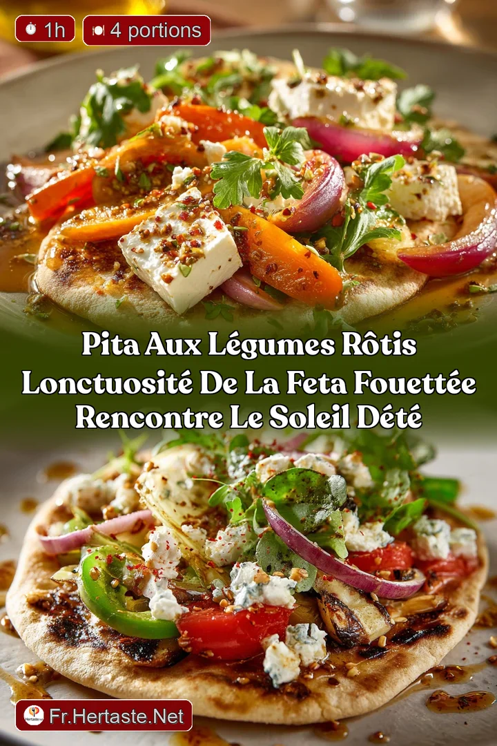 Pita aux L&eacute;gumes R&ocirc;tis Lonctuosit&eacute; de la Feta Fouett&eacute;e rencontre le soleil d&eacute;t&eacute;
