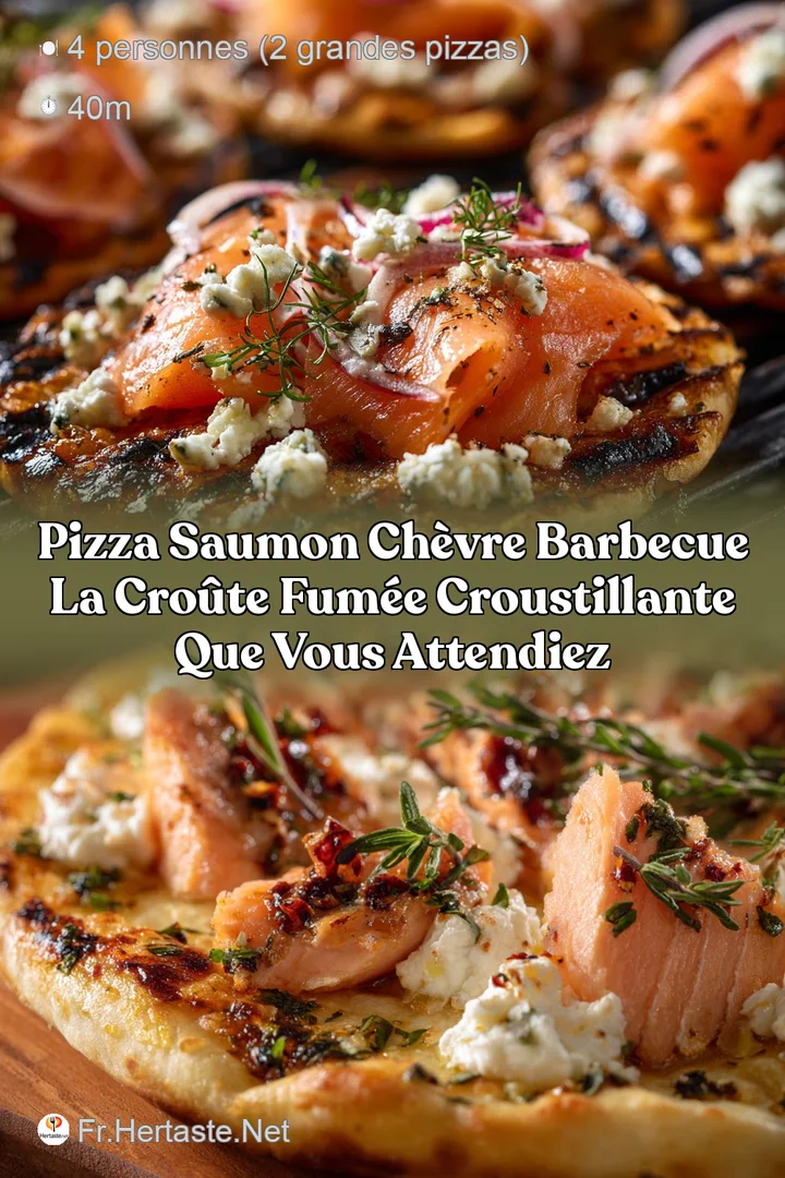 Pizza saumon ch&egrave;vre barbecue La cro&ucirc;te fum&eacute;e croustillante que vous attendiez