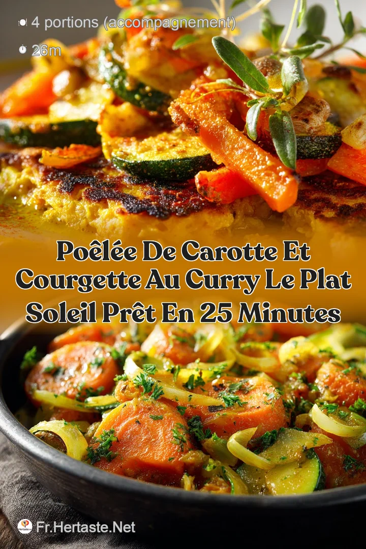 Po&ecirc;l&eacute;e de Carotte et Courgette au Curry Le plat Soleil pr&ecirc;t en 25 minutes