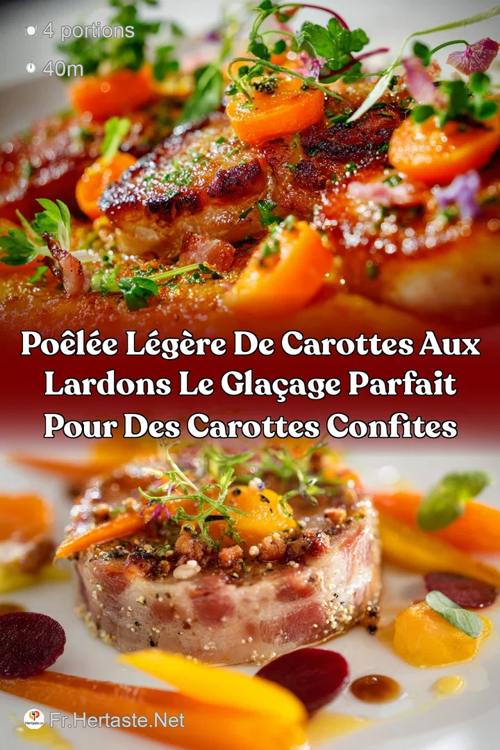 Po&ecirc;l&eacute;e L&eacute;g&egrave;re de Carottes aux Lardons Le Gla&ccedil;age Parfait pour des Carottes Confites