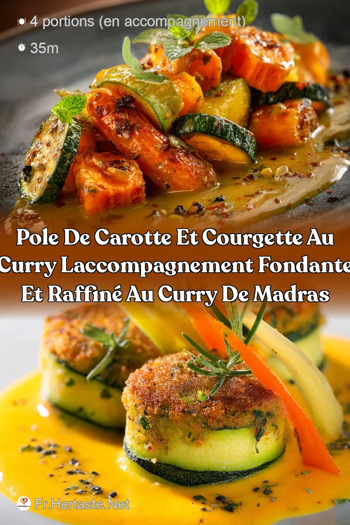 Pole de Carotte et Courgette au Curry Laccompagnement fondante et raffin&eacute; au curry de Madras