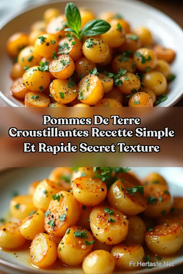 Pommes de terre croustillantes Recette Simple et Rapide Secret texture