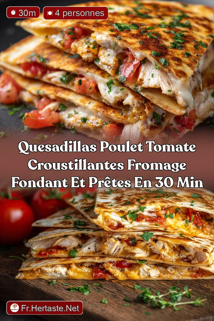 Quesadillas Poulet Tomate Croustillantes Fromage Fondant et Pr&ecirc;tes en 30 Min