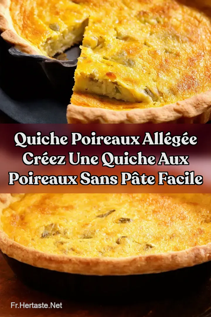 Quiche Poireaux All&eacute;g&eacute;e Cr&eacute;ez une Quiche Aux Poireaux Sans P&acirc;te Facile