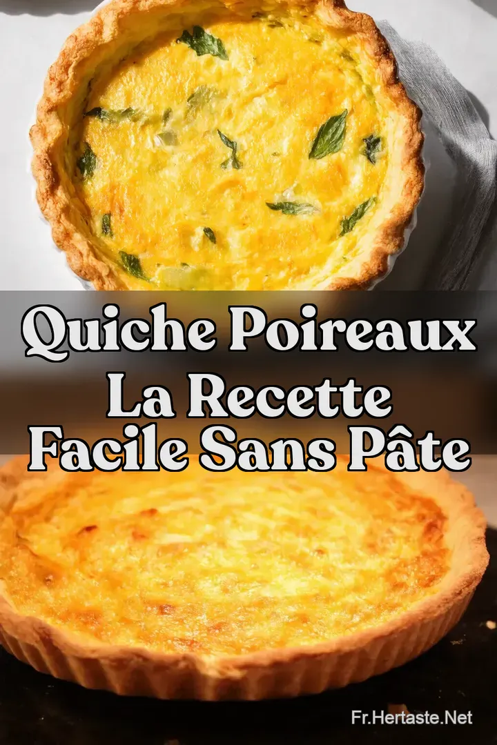 Quiche Poireaux La Recette Facile Sans P&acirc;te