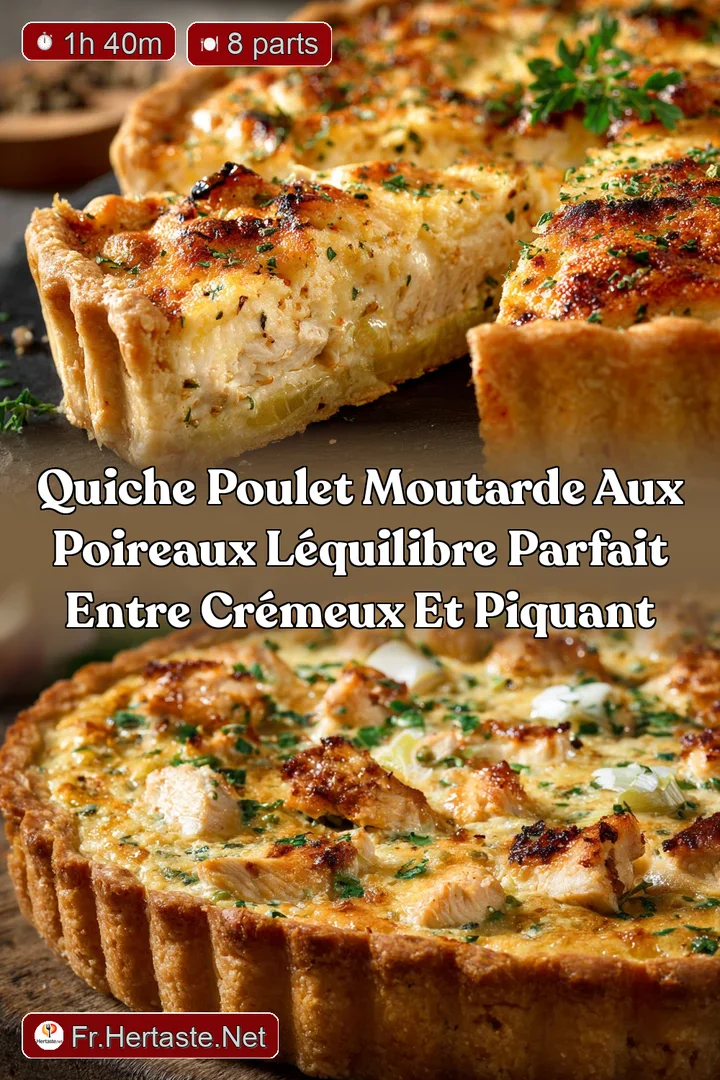Quiche Poulet Moutarde aux Poireaux L&eacute;quilibre parfait entre cr&eacute;meux et piquant