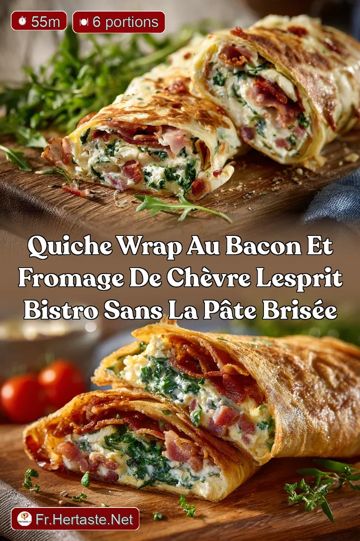 Quiche Wrap au bacon et fromage de ch&egrave;vre Lesprit bistro sans la p&acirc;te bris&eacute;e