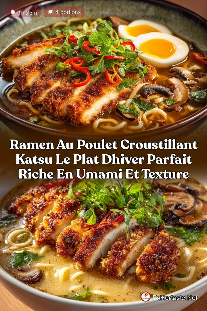 Ramen au Poulet Croustillant Katsu Le plat dhiver parfait riche en Umami et texture