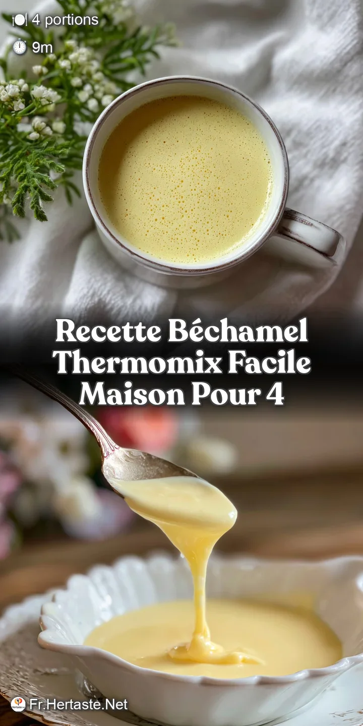 Close-up of velvety b&eacute;chamel sauce; its smooth surface hints at a rich, creamy texture, promising a decadent and comfortin...