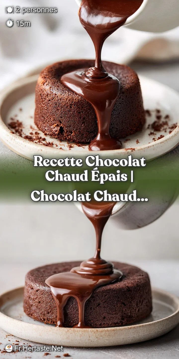 Close-up of velvety, thick hot chocolate swirling with whipped cream, showcasing its decadent texture and rich, dark color.