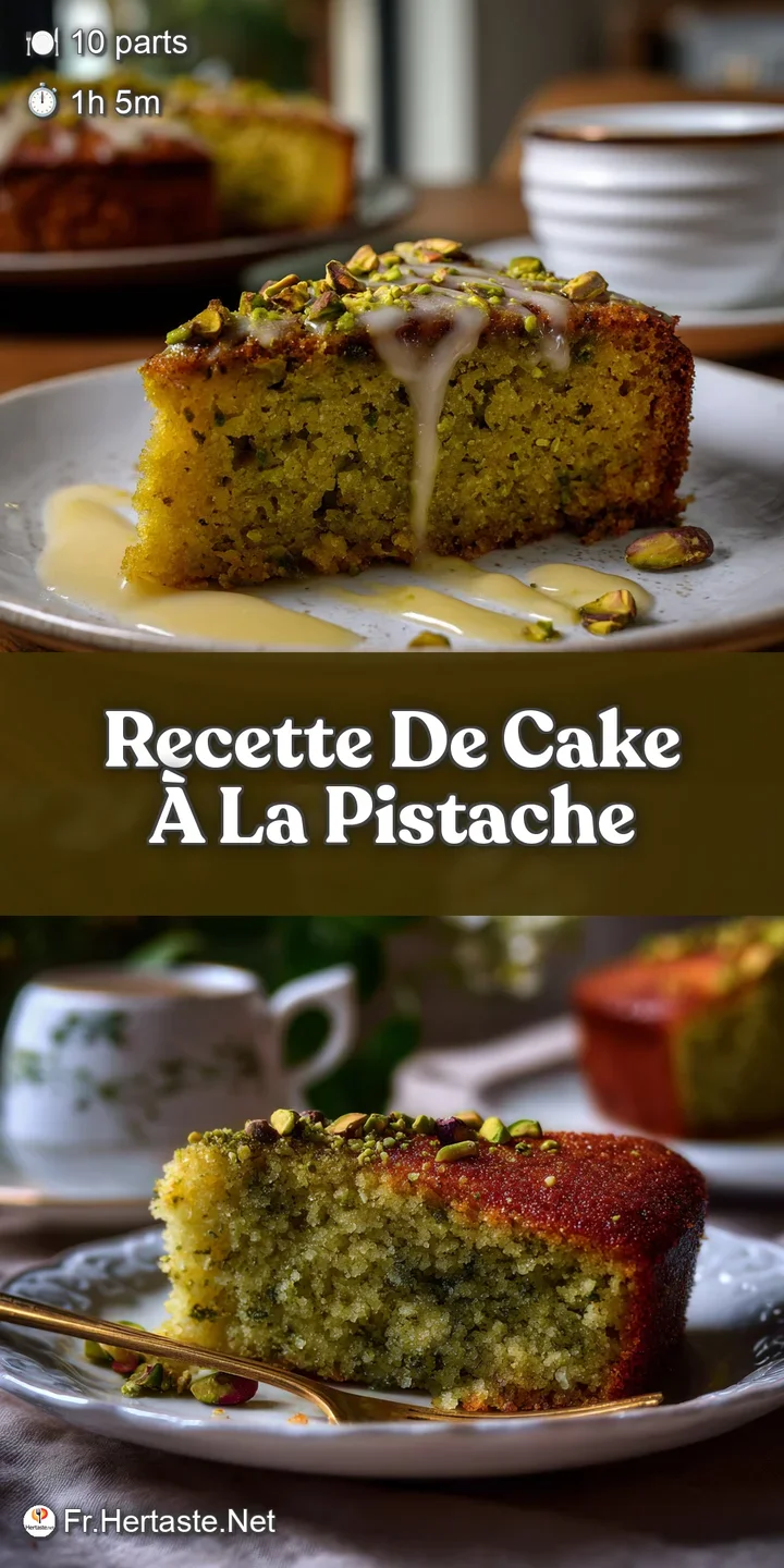 Close-up of a tender, soft-crumbed pistachio cake, revealing the moist interior, speckled with vibrant green nuts.