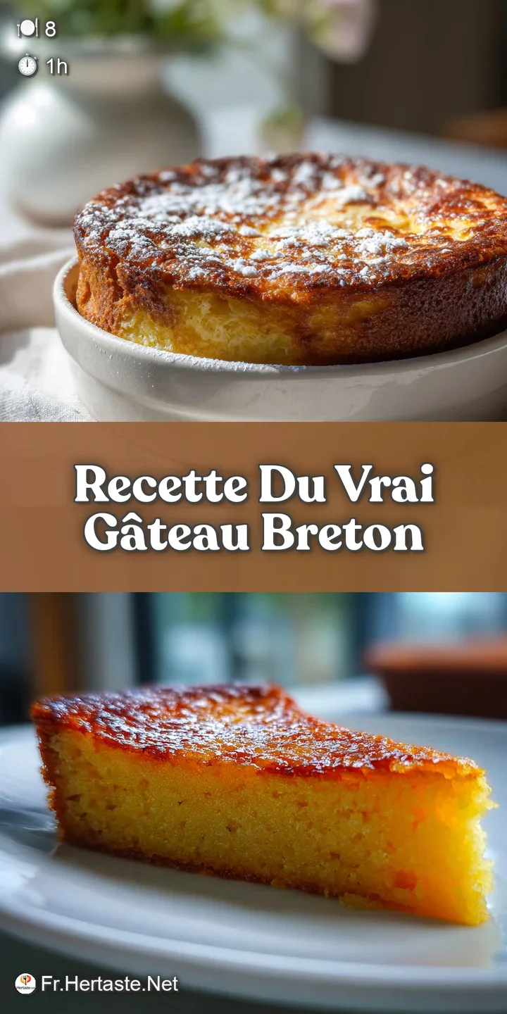 Close-up of a moist, dense Breton cake, its caramelized crust revealing a tender, golden interior.