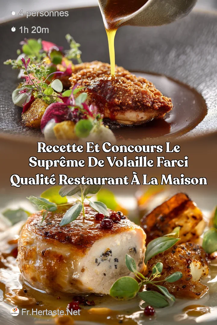 Recette et concours Le Supr&ecirc;me de Volaille Farci Qualit&eacute; restaurant &agrave; la maison