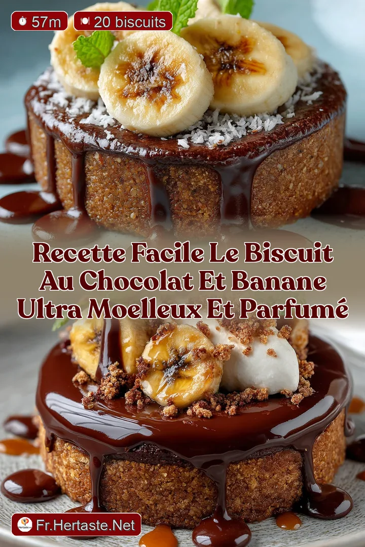Recette Facile Le Biscuit au chocolat et banane Ultra Moelleux et Parfum&eacute;