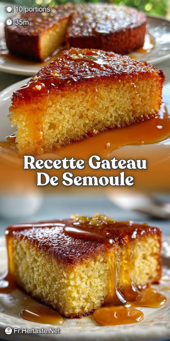 Close-up of a moist semolina cake revealing a soft, custardy interior. Lightly golden crust, sprinkled with delicate sugar.