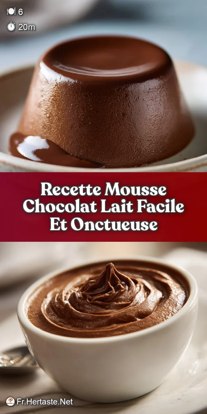 Close-up of glossy milk chocolate mousse, airy bubbles, topped with a dusting of cocoa powder. Creamy texture, decadent de...