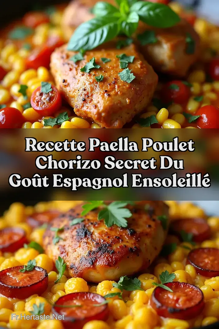 Recette Paella Poulet Chorizo Secret du Go&ucirc;t Espagnol Ensoleill&eacute;