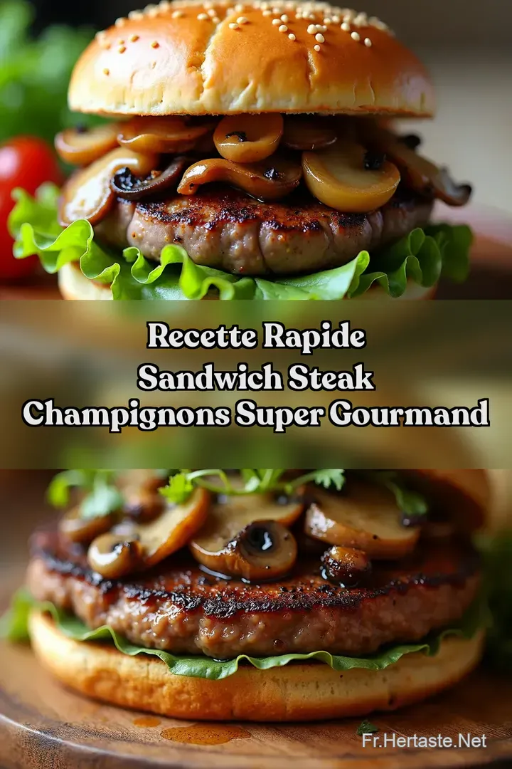 Recette Rapide Sandwich Steak Champignons Super Gourmand