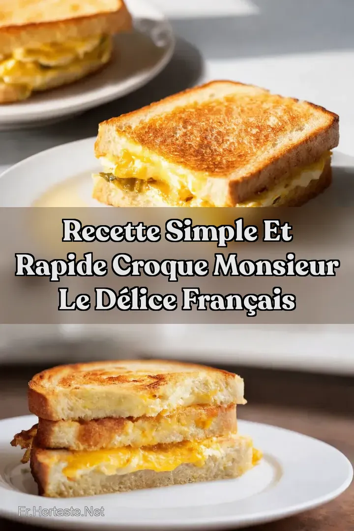 Recette Simple et Rapide Croque Monsieur le d&eacute;lice fran&ccedil;ais