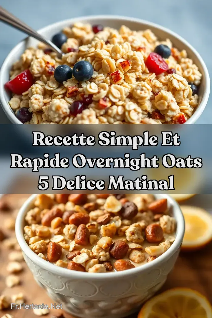 Recette Simple et Rapide Overnight Oats 5 Delice Matinal