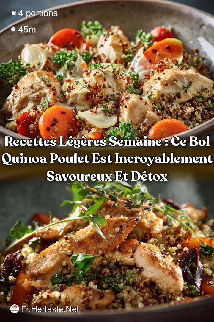 Recettes L&eacute;g&egrave;res Semaine : Ce Bol Quinoa Poulet est incroyablement savoureux et d&eacute;tox