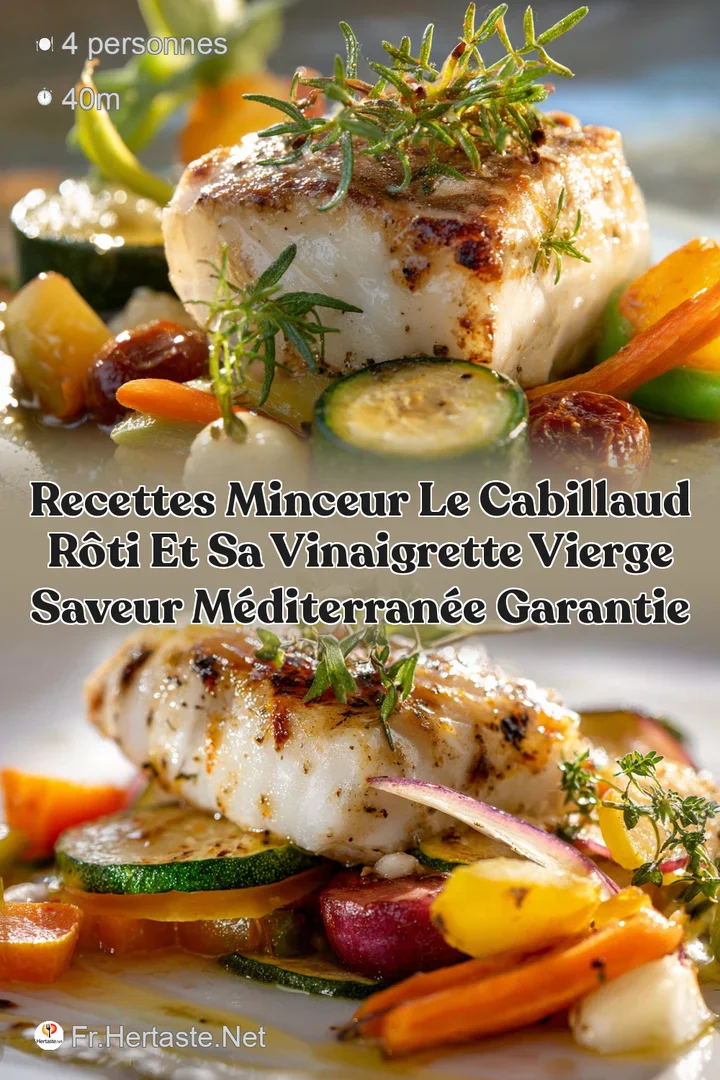 Recettes Minceur Le cabillaud r&ocirc;ti et sa Vinaigrette Vierge saveur M&eacute;diterran&eacute;e garantie