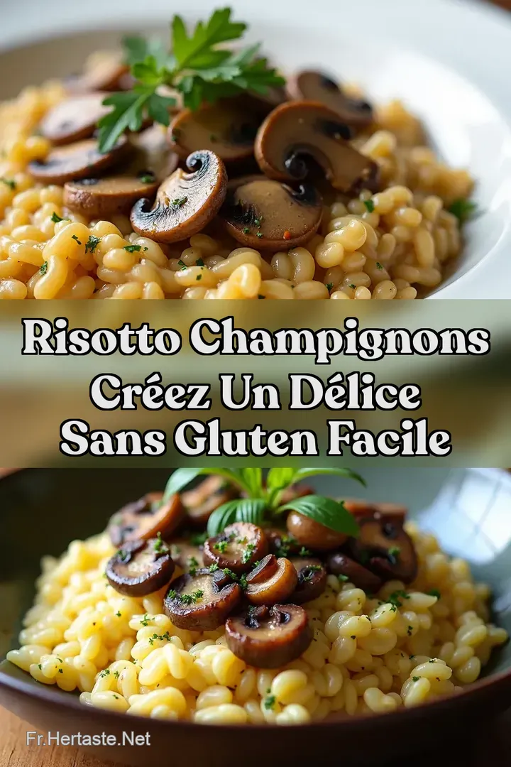 Risotto Champignons Cr&eacute;ez un d&eacute;lice Sans Gluten Facile