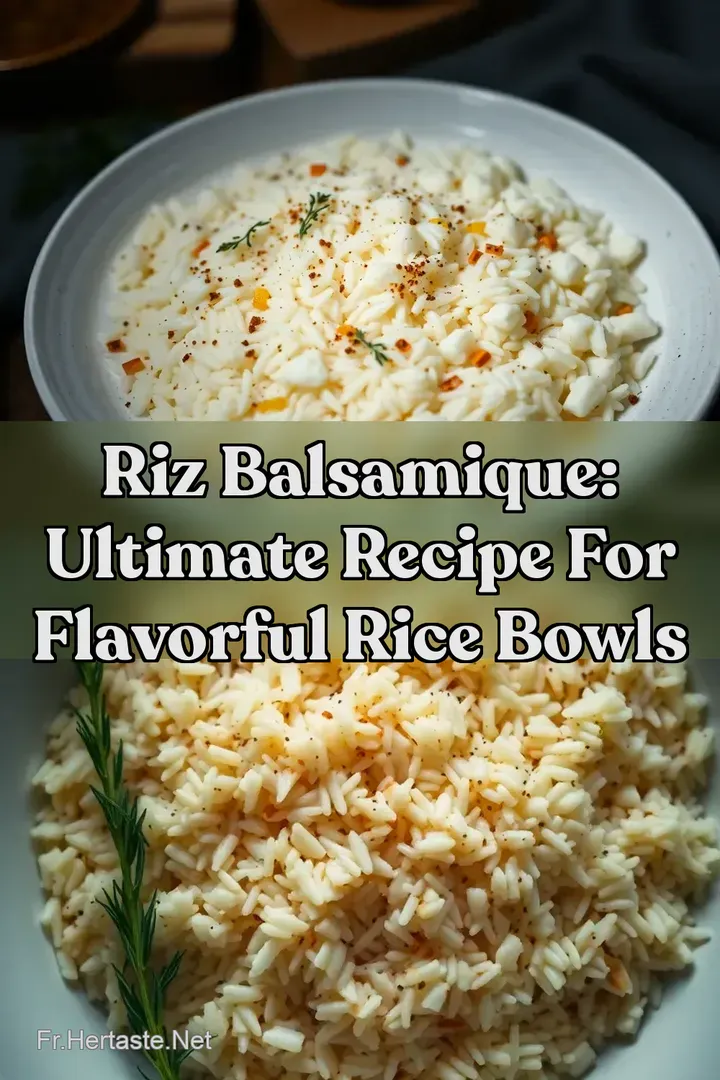 Riz Balsamique: Ultimate Recipe for Flavorful Rice Bowls
