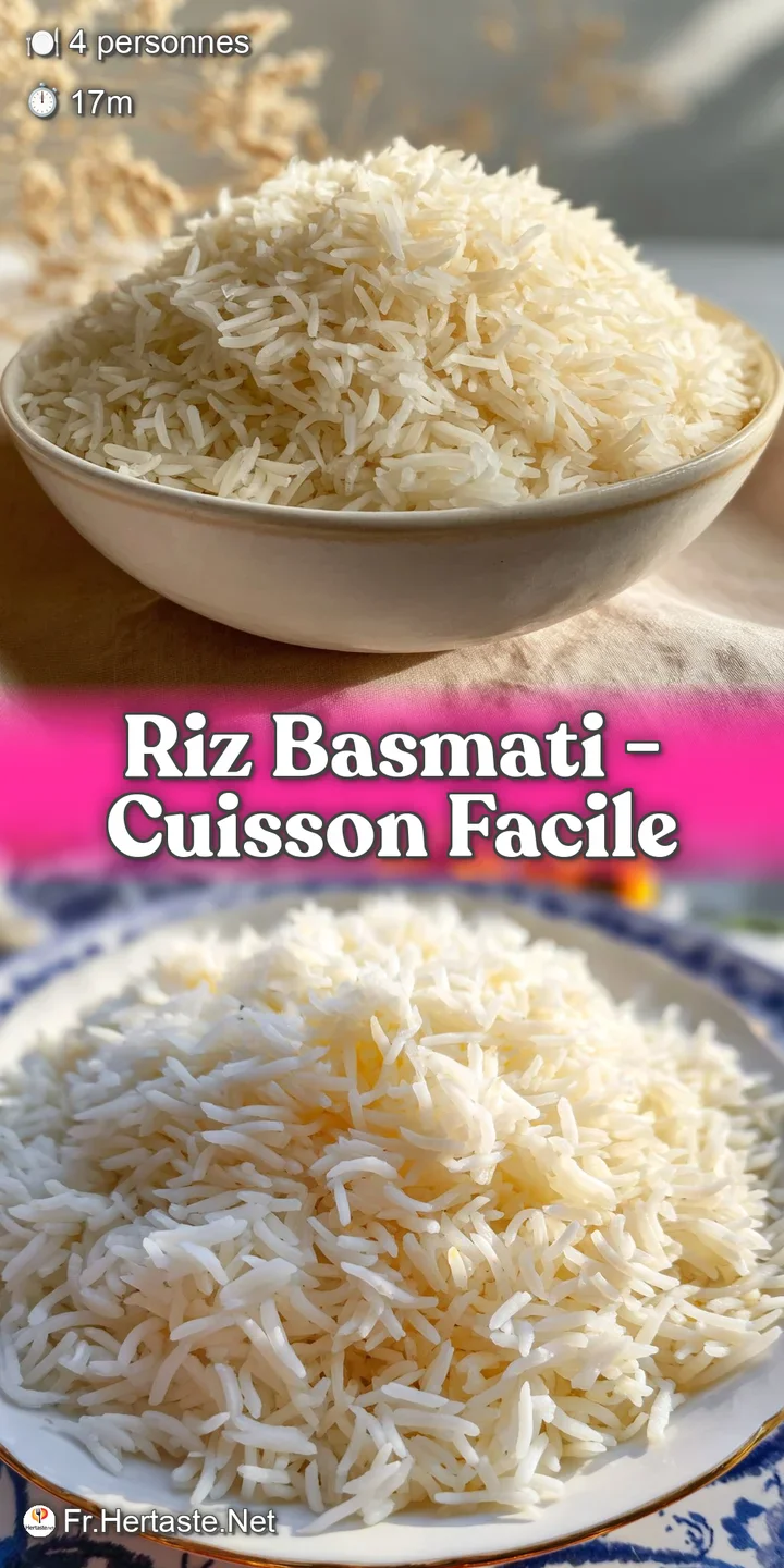 Up-close view of perfectly cooked basmati rice; light, airy grains separated and glistening, a promise of delicate flavor ...