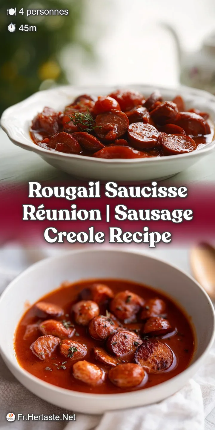 Gros plan sur des morceaux de saucisse juteux napp&eacute;s d'une sauce rouge &eacute;paisse et textur&eacute;e, encore fumante.