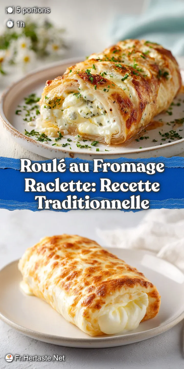 Close-up of creamy, melted raclette cheese oozing from a freshly baked roulade, hinting at a warm, comforting experience.