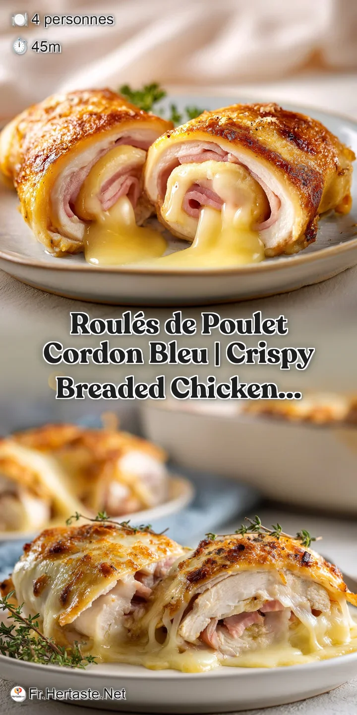 Gros plan sur une tranche de poulet croustillante laissant couler un fromage blanc fondant et filant, texture juteuse.