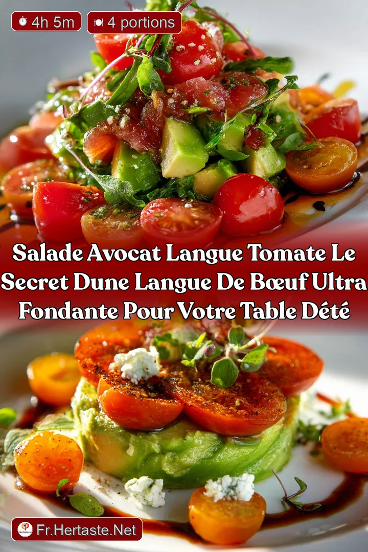 Salade avocat langue tomate Le secret dune langue de b&oelig;uf ultra fondante pour votre table d&eacute;t&eacute;