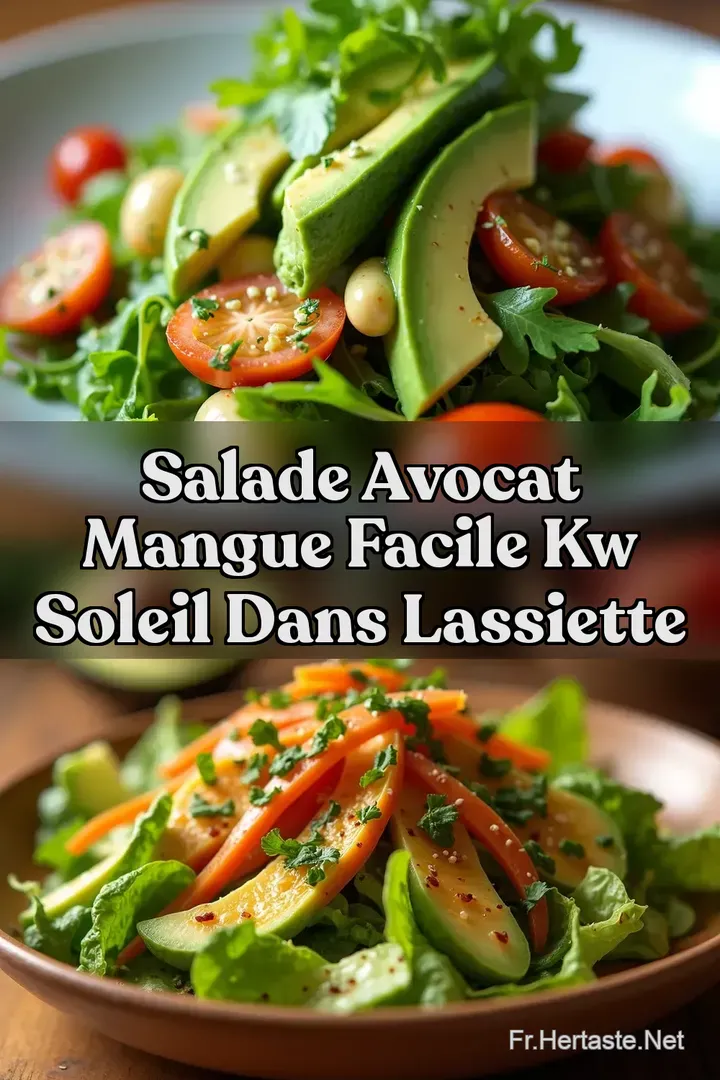 Salade avocat mangue facile kw Soleil dans lassiette