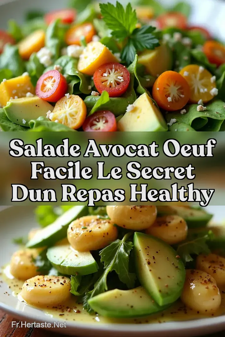 Salade Avocat Oeuf Facile Le Secret dun Repas Healthy